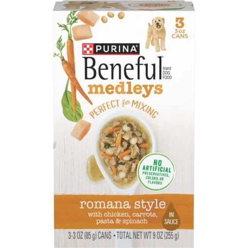 Purina Beneful Medleys Romana Style Canned Dog Food -Dog Supplies 100121 MAIN. AC SS1800 V1700160516