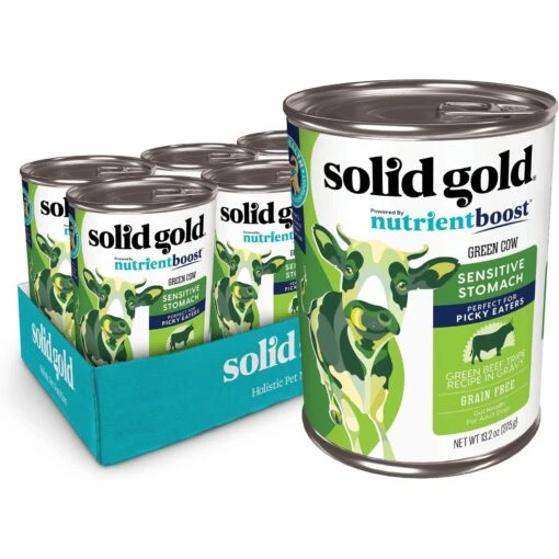 Solid Gold Green Cow Beef Tripe Loaf For Picky Eaters Grain- Free Wet Dog Food, 13.2-oz Can, Case Of 6 -Dog Supplies 1021774 MAIN. AC SS1800 V1700681600