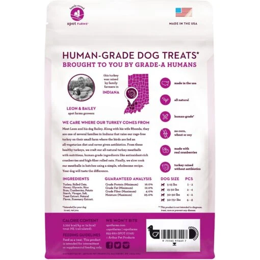 Spot Farms Turkey Meatball Recipe With Cranberries Dog Treats -Dog Supplies 104177 PT1. AC SS1800 V1547834220