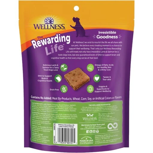 Wellness The Rewarding Life Lamb & Salmon Soft & Chewy Natural Dog Treats -Dog Supplies 104301 PT1. AC SS1800 V1646351047