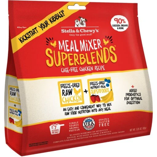 Stella & Chewy's SuperBlends Cage-Free Chicken Recipe Meal Mixers Freeze-Dried Raw Dog Food Topper -Dog Supplies 105612 MAIN. AC SS1800 V1573671784