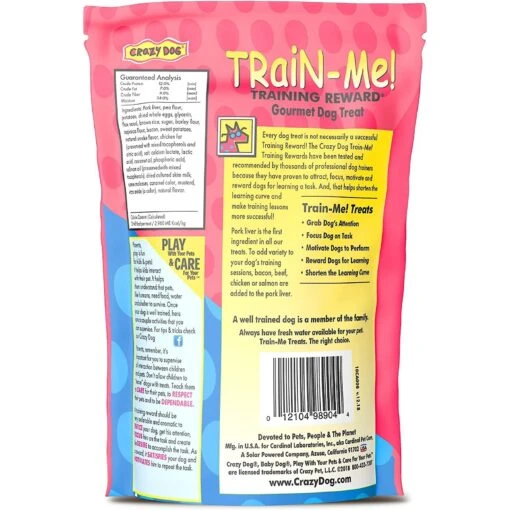 Crazy Dog Train-Me! Bacon Flavor Dog Treats -Dog Supplies 105765 PT1. AC SS1800 V1643832984