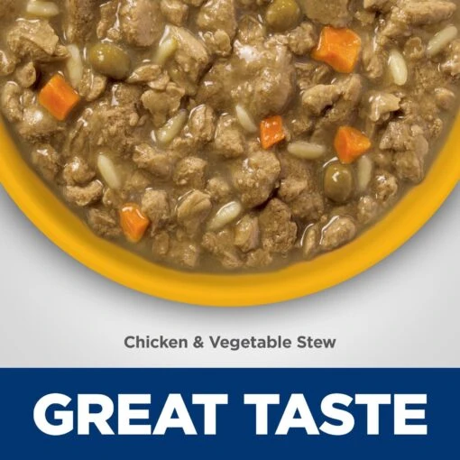 Hill's Science Diet Adult 7+ Small & Mini Senior Vitality Chicken & Vegetable Stew Canned Dog Food -Dog Supplies 109446 PT2. AC SS1800 V1597961216