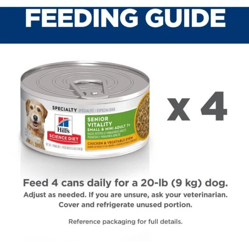 Hill's Science Diet Adult 7+ Small & Mini Senior Vitality Chicken & Vegetable Stew Canned Dog Food -Dog Supplies 109446 PT6. AC SS1800 V1597958191