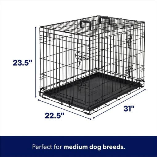 Frisco Heavy Duty Fold & Carry Double Door Collapsible Wire Dog Crate -Dog Supplies 109789 PT1. AC SS1800 V1669651790