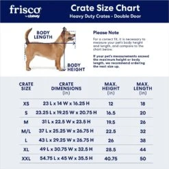 Frisco Heavy Duty Fold & Carry Double Door Collapsible Wire Dog Crate -Dog Supplies 109789 PT2. AC SS1800 V1672870100