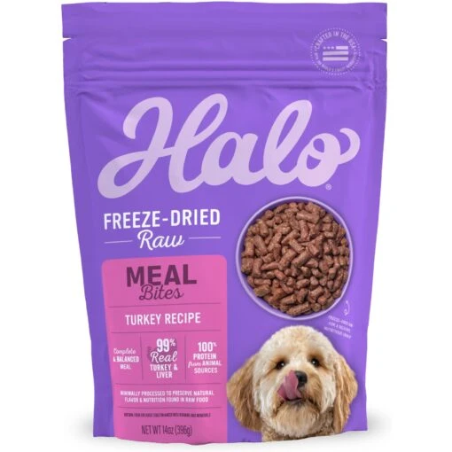 Halo Meal Bites Turkey Recipe Raw Freeze-Dried Dog Food -Dog Supplies 110167 MAIN. AC SS1800 V1657655132