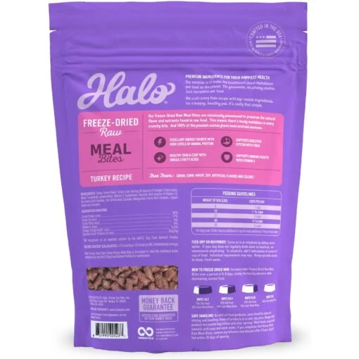 Halo Meal Bites Turkey Recipe Raw Freeze-Dried Dog Food -Dog Supplies 110167 PT3. AC SS1800 V1657655133