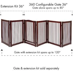 Primetime Petz 360 Configurable Gate With Door -Dog Supplies 112365 PT7. AC SS1800 V1688753980