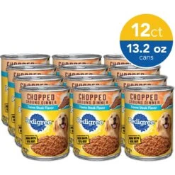 Pedigree Chopped Ground Dinner T-Bone Steak Flavor Adult Canned Wet Dog Food -Dog Supplies 114338 PT5. AC SS1800 V1607737963