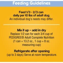 Pedigree Chopped Ground Dinner With Chicken, Beef & Liver Adult Canned Wet Dog Food -Dog Supplies 114361 PT8. AC SS1800 V1652993200