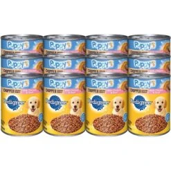 Pedigree Chopped Ground Dinner With Chicken & Beef Puppy Canned Wet Dog Food -Dog Supplies 114378 PT2. AC SS1800 V1490654769