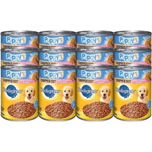 Pedigree Chopped Ground Dinner With Chicken & Beef Puppy Canned Wet Dog Food -Dog Supplies 114378 PT2. AC SS1800 V1490654769