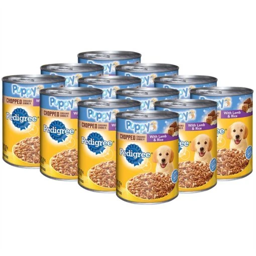 Pedigree Puppy Chopped Ground Lamb & Rice Recipe Wet Canned Dog Food -Dog Supplies 114380 MAIN. AC SS1800 V1649772692