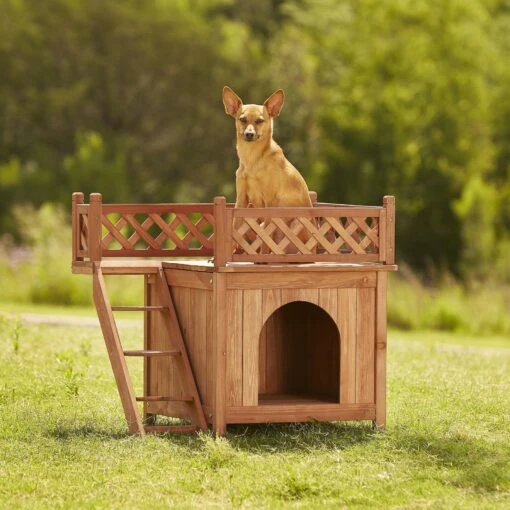 Merry Products Room With A View Wood Dog & Cat House -Dog Supplies 118007 MAIN. AC SS1800 V1569020395