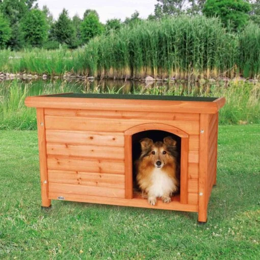 TRIXIE Natura Classic Dog House With Weatherproof Finish, Elevated Floor -Dog Supplies 118966 PT2. AC SS1800 V1643412424