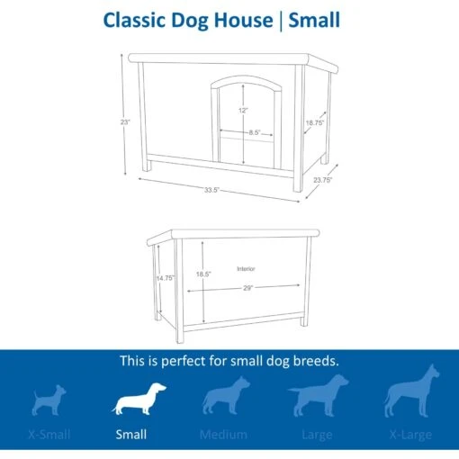 TRIXIE Natura Classic Dog House With Weatherproof Finish, Elevated Floor -Dog Supplies 118966 PT6. AC SS1800 V1643412114