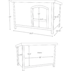 TRIXIE Natura Classic Dog House With Weatherproof Finish, Elevated Floor -Dog Supplies 118966 PT8. AC SS1800 V1632784624