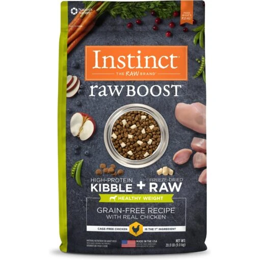 Instinct Raw Boost Healthy Weight Grain-Free Chicken & Freeze-Dried Raw Pieces Recipe Dry Dog Food -Dog Supplies 119097 MAIN. AC SS1800 V1649898985