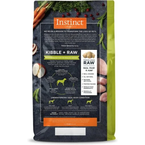 Instinct Raw Boost Healthy Weight Grain-Free Chicken & Freeze-Dried Raw Pieces Recipe Dry Dog Food -Dog Supplies 119097 PT1. AC SS1800 V1649882796