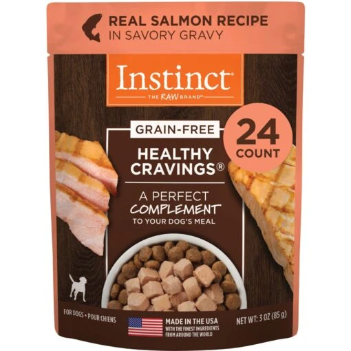 Instinct Healthy Cravings Grain-Free Cuts & Gravy Real Salmon Recipe Wet Dog Food Topper -Dog Supplies 122333 MAIN. AC SS1800 V1701881168