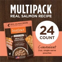 Instinct Healthy Cravings Grain-Free Cuts & Gravy Real Salmon Recipe Wet Dog Food Topper -Dog Supplies 122333 PT5. AC SS1800 V1701881347