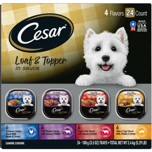 Cesar Loaf In Sauce Variety Pack Grain-Free Small Breed Adult Wet Dog Food Trays -Dog Supplies 128531 MAIN. AC SS1800 V1695653229