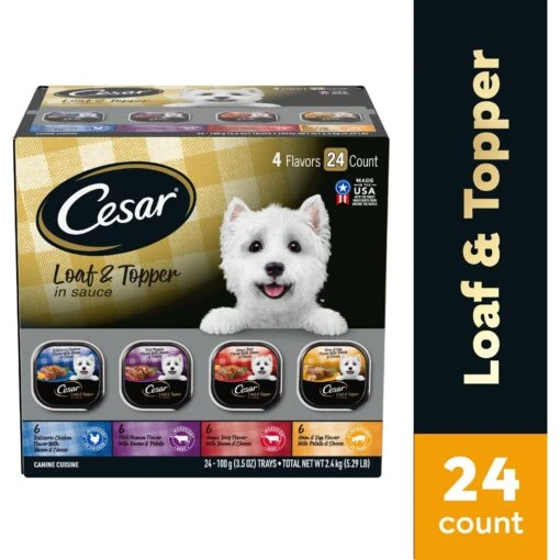 Cesar Loaf In Sauce Variety Pack Grain-Free Small Breed Adult Wet Dog Food Trays -Dog Supplies 128531 PT2. AC SS1800 V1695650671