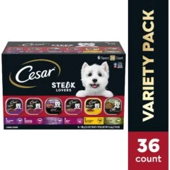 Cesar Steak Lovers Variety Pack Small Breed Adult Wet Dog Food Trays -Dog Supplies 128539 PT2. AC SS1800 V1695650783