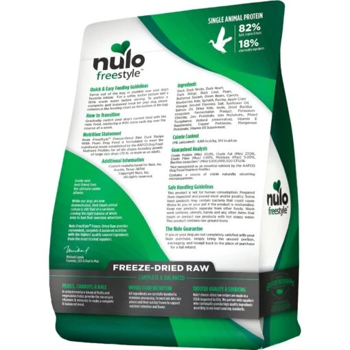 Nulo Freestyle Duck Recipe With Pears Grain-Free Freeze-Dried Raw Dog Food -Dog Supplies 135476 PT1. AC SS1800 V1518814680