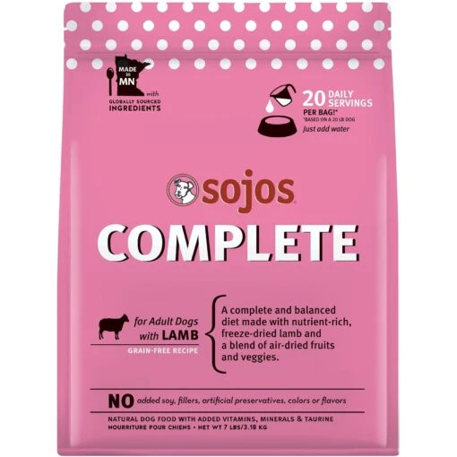 Sojos Complete Lamb Recipe Adult Grain-Free Freeze-Dried Dehydrated Dog Food -Dog Supplies 139205 MAIN. AC SS1800 V1549922548