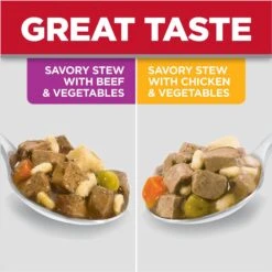 Hill's Science Diet Adult Small Paws Chicken & Vegetables & Beef & Vegetables Variety Pack Wet Dog Food Trays -Dog Supplies 140080 PT3. AC SS1800 V1692734143