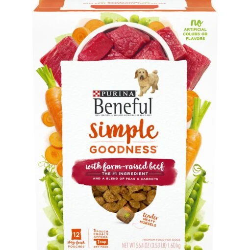 Purina Beneful Simple Goodness With Farm-Raised Beef Dry Dog Food -Dog Supplies 141256 MAIN. AC SS1800 V1695677503