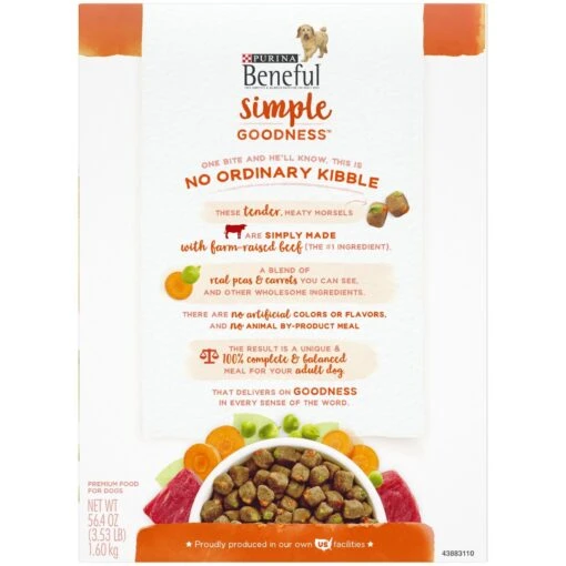 Purina Beneful Simple Goodness With Farm-Raised Beef Dry Dog Food -Dog Supplies 141256 PT1. AC SS1800 V1695740264