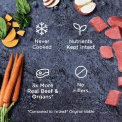 Instinct Frozen Raw Bites Grain-Free Real Beef Recipe Dog Food -Dog Supplies 143996 PT3. AC SS1800 V1668202668