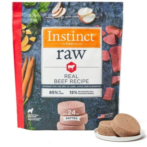 Instinct Frozen Raw Patties Grain-Free Real Beef Recipe Dog Food -Dog Supplies 144000 MAIN. AC SS1800 V1668200384