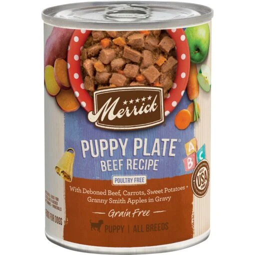 Merrick Grain-Free Wet Puppy Food Puppy Plate Beef Recipe -Dog Supplies 144744 MAIN. AC SS1800 V1644915438