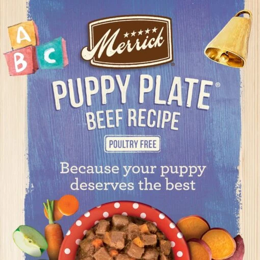 Merrick Grain-Free Wet Puppy Food Puppy Plate Beef Recipe -Dog Supplies 144744 PT1. AC SS1800 V1644912394