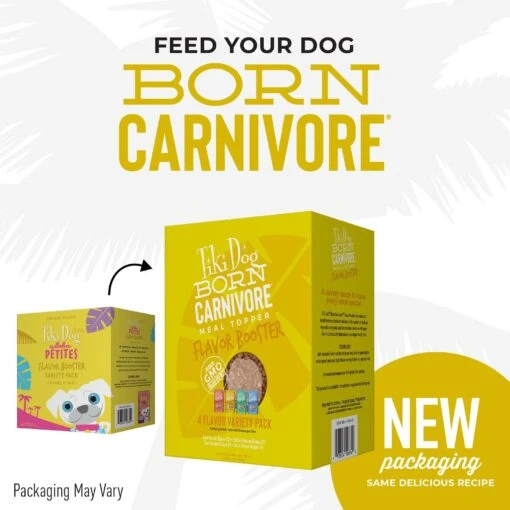 Tiki Dog Born Carnivore Flavor Booster Bisque Variety Pack Non-GMO Wet Dog Food Topper, 1.5-oz Pouch, Case Of 12 -Dog Supplies 145229 PT1. AC SS1800 V1701796280