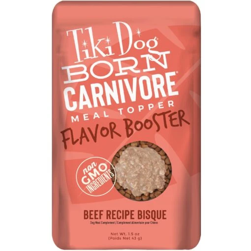 Tiki Dog Born Carnivore Flavor Booster Beef Bisque Non-GMO Wet Dog Food Topper -Dog Supplies 145236 MAIN. AC SS1800 V1701796190