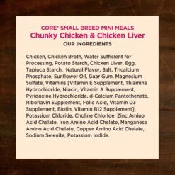 Wellness CORE Grain-Free Small Breed Mini Meals Chunky Chicken & Chicken Liver In Gravy Dog Food Pouches -Dog Supplies 145506 PT4. AC SS1800 V1611772905