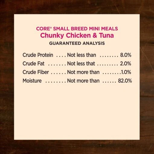 Wellness CORE Grain-Free Small Breed Mini Meals Chunky Chicken & Tuna In Gravy Dog Food Pouches -Dog Supplies 145508 PT6. AC SS1800 V1611772344