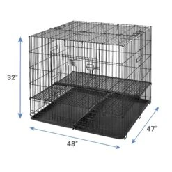 MidWest Double Door Collapsible Wire Puppy Crate -Dog Supplies 148953 PT2. AC SS1800 V1586805473