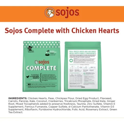 Sojos Complete Chicken Recipe Adult Freeze-Dried Grain-Free Raw Dog Food -Dog Supplies 149628 PT6. AC SS1800 V1612413682