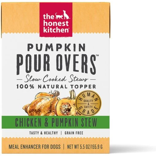 The Honest Kitchen Pumpkin POUR OVERS Chicken & Pumpkin Stew Wet Dog Food Topper -Dog Supplies 150287 MAIN. AC SS1800 V1613202400