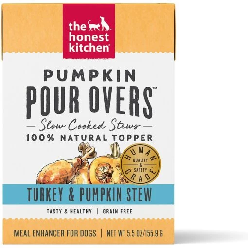 The Honest Kitchen Pumpkin POUR OVERS Turkey & Pumpkin Stew Wet Dog Food Topper -Dog Supplies 150289 MAIN. AC SS1800 V1613202422