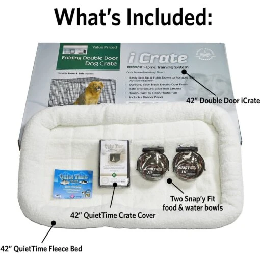 MidWest ICrate Double Door Collapsible Wire Dog Crate Kit -Dog Supplies 150532 PT5. AC SS1800 V1562185376