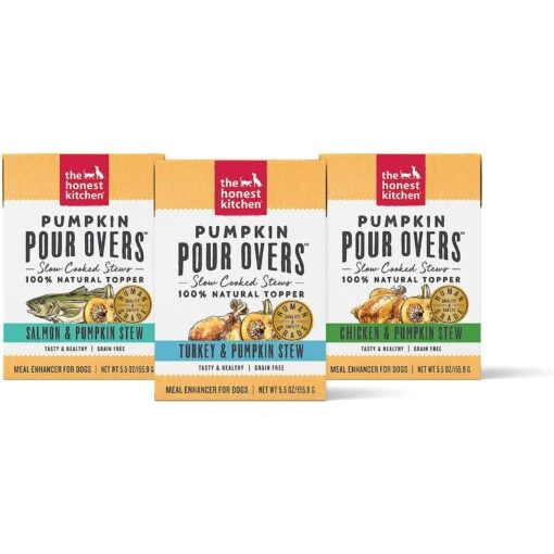 The Honest Kitchen Pumpkin POUR OVERS Variety Pack Wet Dog Food Toppers -Dog Supplies 152587 MAIN. AC SS1800 V1613210208