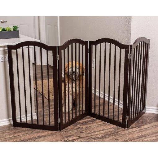 Internet's Best Traditional Arch Pet Gate, Espresso -Dog Supplies 154373 MAIN. AC SS1800 V1569026245