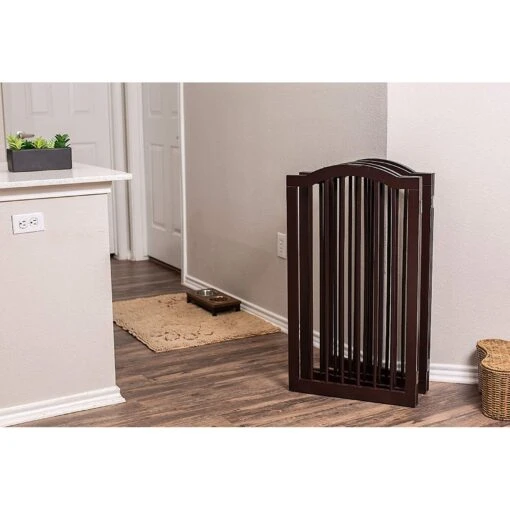 Internet's Best Traditional Arch Pet Gate, Espresso -Dog Supplies 154373 PT2. AC SS1800 V1540502025